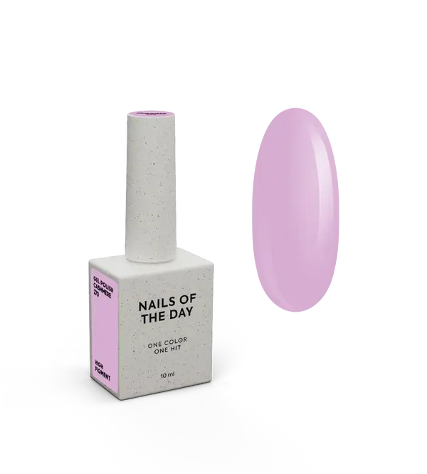 NAILSOFTHEDAY Gel Polish Cashmere 270 — esmalte semipermanente lila pastel con cobertura en una capa, 10 ml