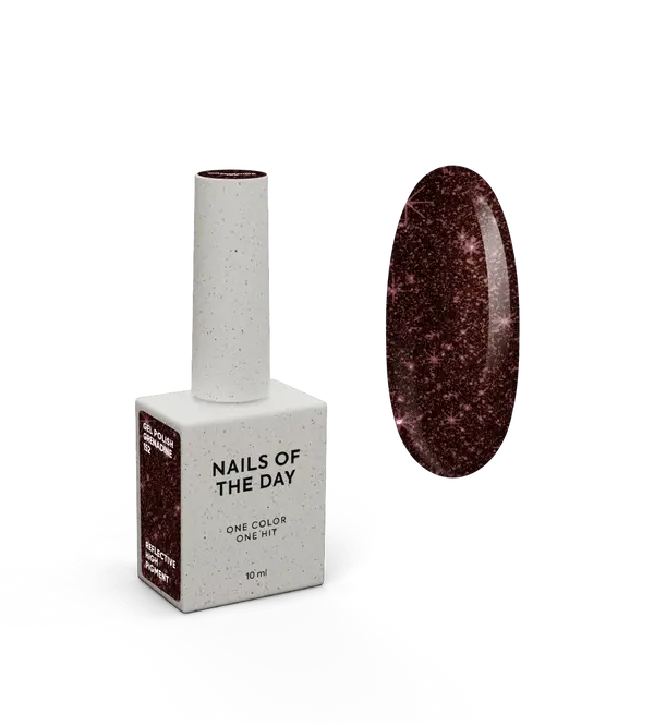 NAILSOFTHEDAY Gel Polish Grenadine — esmalte semipermanente burdeos (granada) reflectante, 10 ml