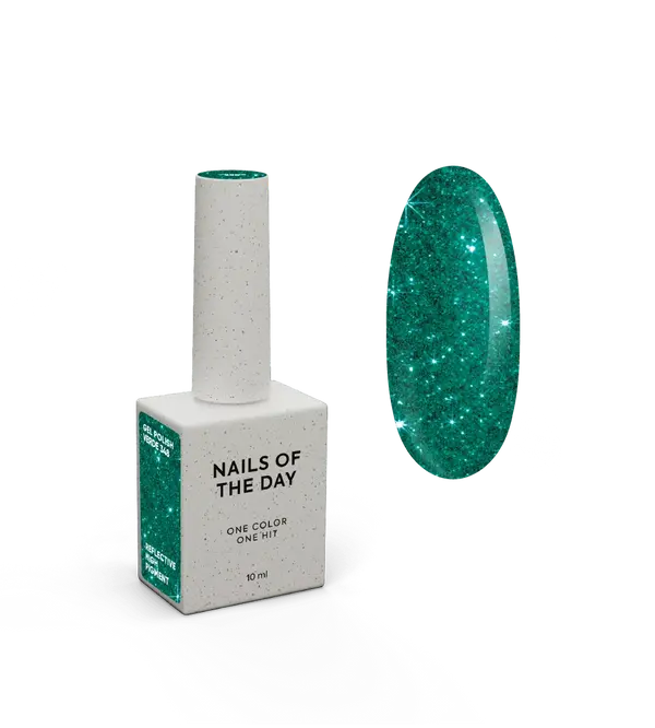 NAILSOFTHEDAY Gel Polish Verde — esmalte semipermanente verde reflectante, 10 ml