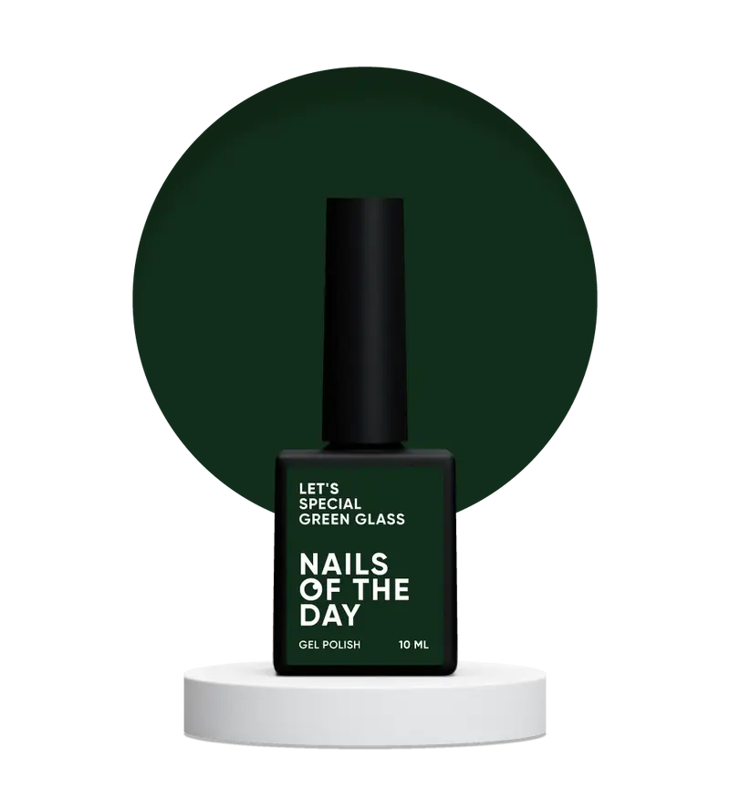 NAILSOFTHEDAY Green Glass 353, esmalte semipermanente esmeralda para cubrir uñas en una capa, 10 ml
