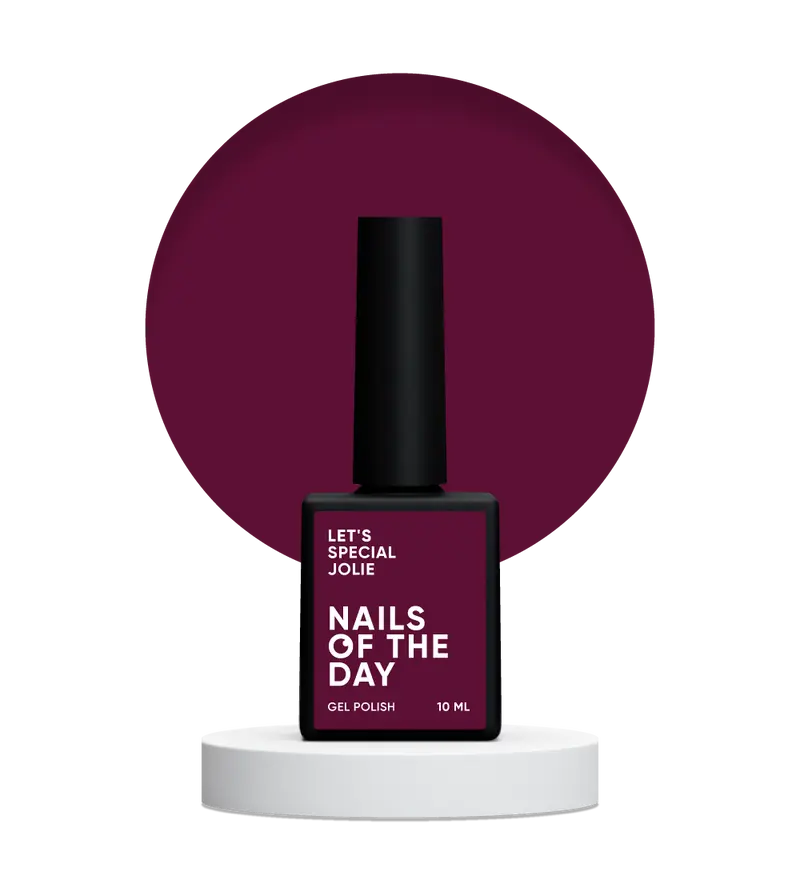 NAILSOFTHEDAY Jolie 373— esmalte semipermanente de uñas marsala que cubre una capa, 10 ml