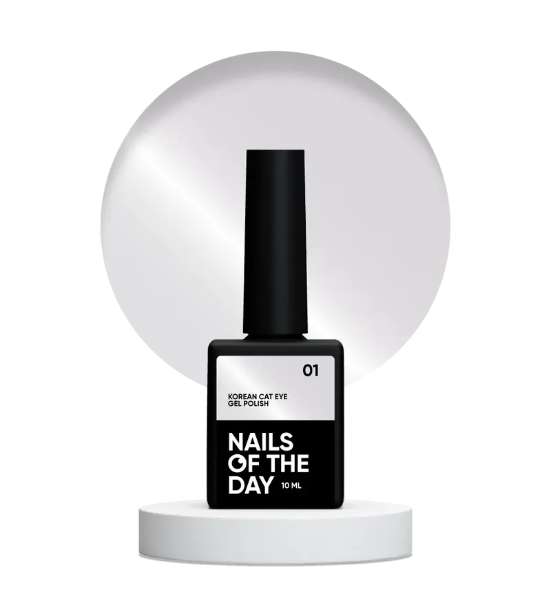 NAILSOFTHEDAY Korean cat eye 01 - esmalte semipermanente ojo de gato de color oliva claro , 10 ml