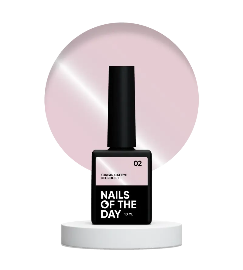 NAILSOFTHEDAY Korean cat eye 02 - esmalte semipermanente ojo de gato de color rosa claro ahumado nude, 10 ml