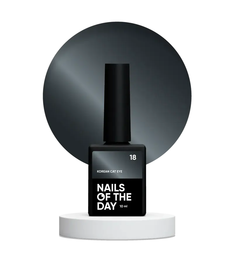 NAILSOFTHEDAY Korean Cat Eye 18 – esmalte semipermanente efecto ojo de gato azul oscuro, 10 ml.