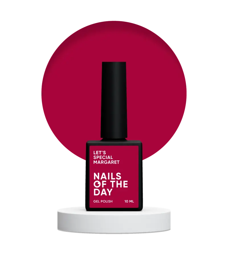 NAILSOFTHEDAY Let's especial Margaret - esmalte semipermanente de uñas magenta oscuro que cubre una capa, 10 ml