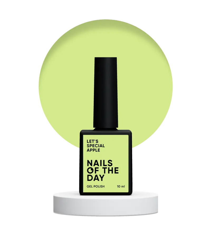 NAILSOFTHEDAY Let's Special Apple - Esmalte semipermanente en gel pastel lima que cubre en una capa, 10 ml
