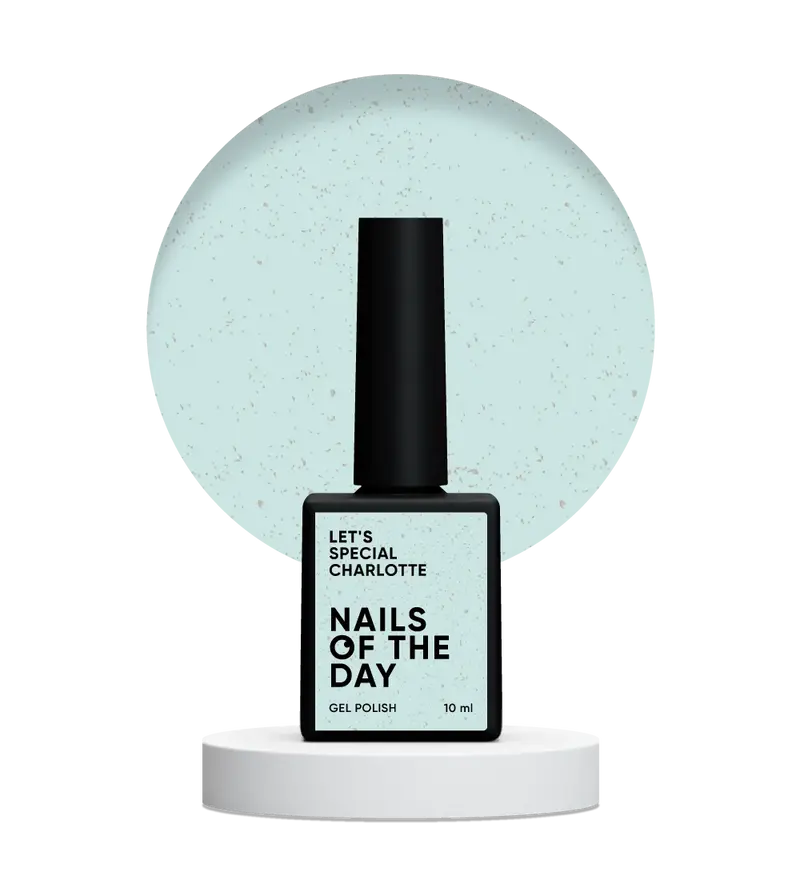 NAILSOFTHEDAY Let’s special Charlotte — esmalte semipermanente menta-azul con brillo dorado, 10 ml
