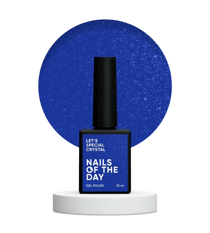 NAILSOFTHEDAY Let’s Special Crystal — un esmalte de color azul profundo con un fino brillo, que ofrece cobertura completa en una sola capa, 10 ml.