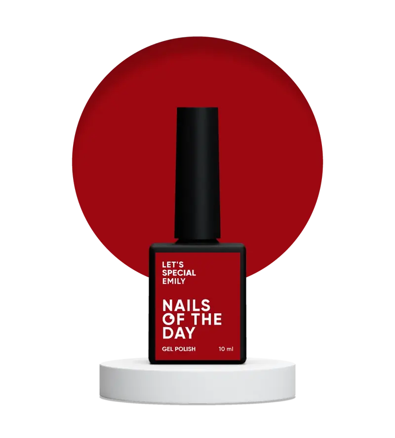 NAILSOFTHEDAY Let’s Special Emily — esmalte semipermanente rojo profundo para uñas, que cubre en una sola capa, 10 ml.