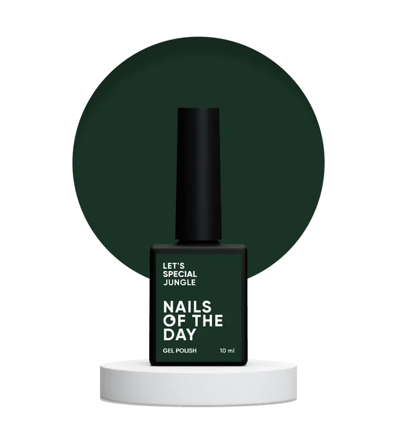 NAILSOFTHEDAY Let’s Special Jungle — esmalte semipermanente verde oscuro para uñas, que cubre en una sola capa, 10 ml.