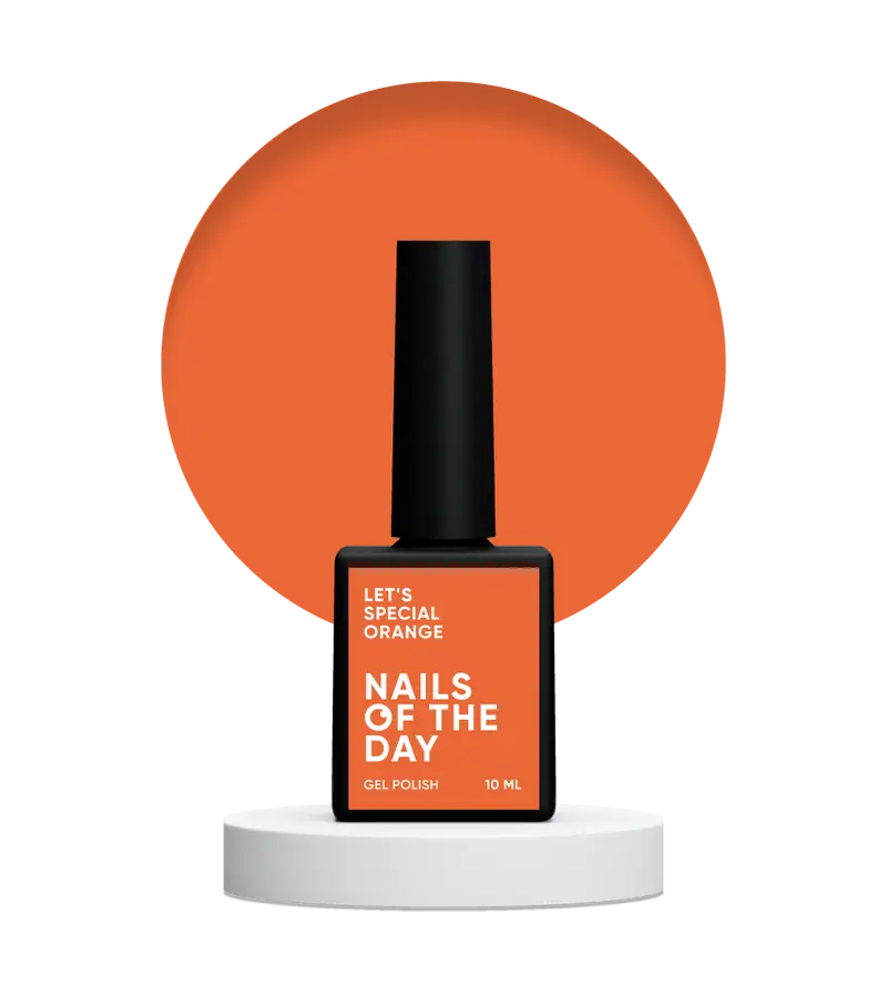NAILSOFTHEDAY Let's Special Orange - Esmalte de uñas semipermanente especial naranja/zanahoria superpuesto en una capa, 10 ml