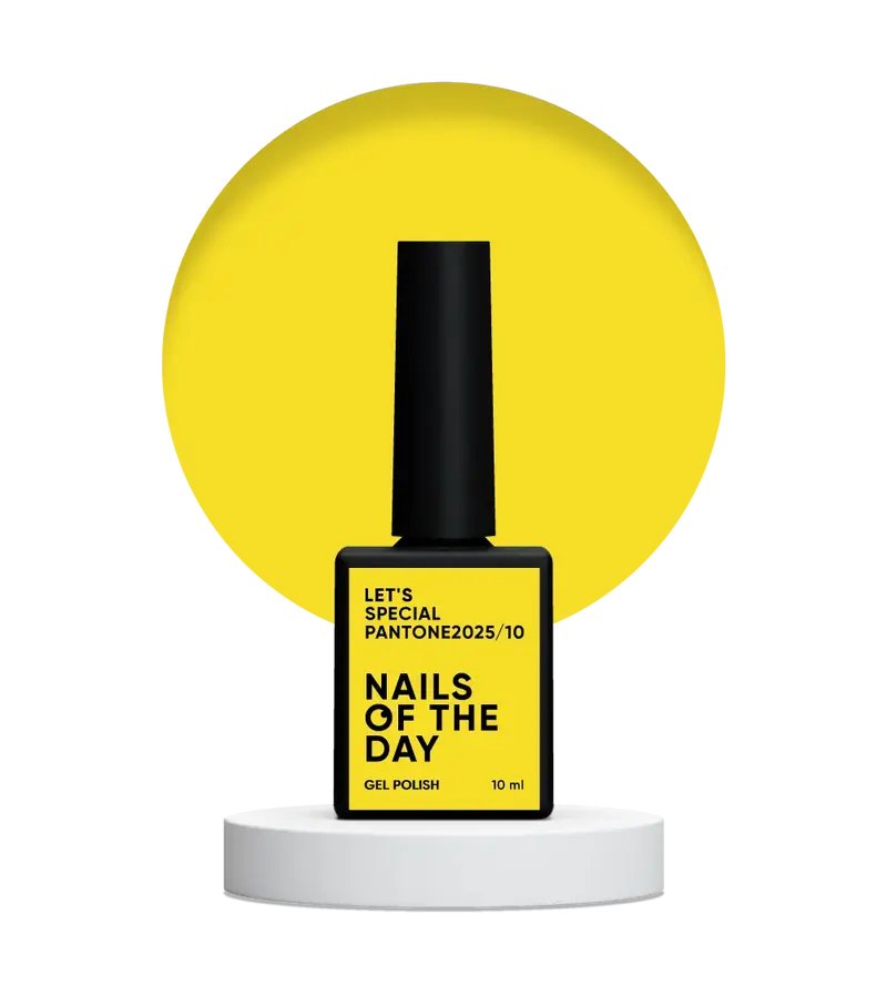 NAILSOFTHEDAY Let’s special Pantone2025/10 — esmalte semipermanente amarillo soleado, que cubre en una capa, 10 ml.