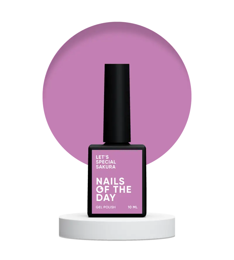 NAILSOFTHEDAY Let's Special Sakura - Esmalte semipermanente de uñas especial morado pastel/morado pálido que cubre en una sola capa, 10 ml