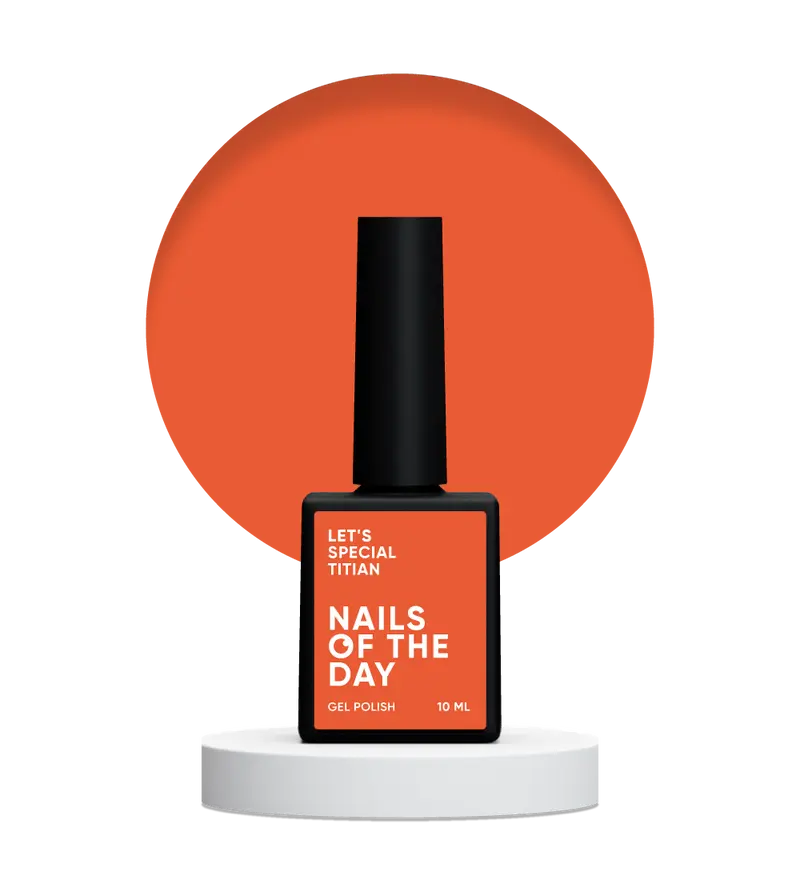 NAILSOFTHEDAY Let's Special Titian - esmalte de uñas semipermanente de zanahoria brillante que cubre una capa, 10 ml