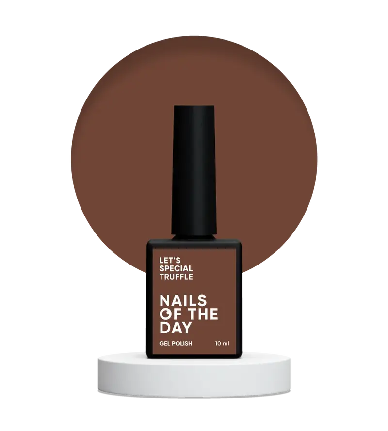 NAILSOFTHEDAY Let’s Special Truffle — esmalte semipermanente en un tono caramelo oscuro, que cubre perfectamente en una sola capa, 10 ml.