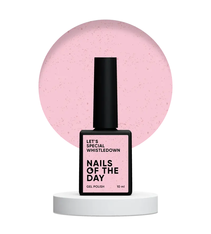 NAILSOFTHEDAY Let’s Special Whistledown — esmalte semipermanente rosa con brillo dorado, 10 ml