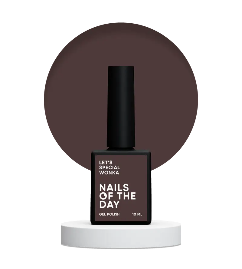 NAILSOFTHEDAY Let's Special Wonka - Esmalte semipermanente de uñas marrón apagado que cubre en una capa, 10 ml