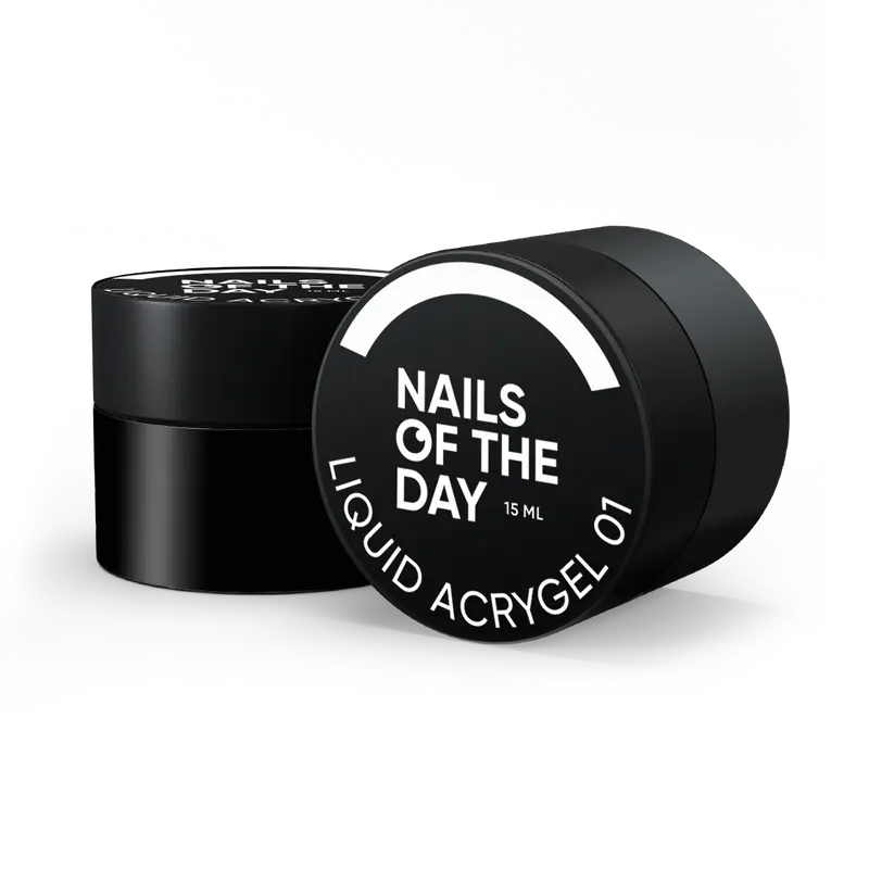 NAILSOFTHEDAY Liquid Acrygel 01 — Acrygel líquido de color blanco lechoso de nueva fórmula para uñas, 15 ml