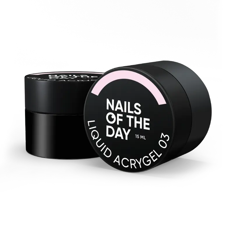 NAILSOFTHEDAY Liquid Acrygel 03 — Acrygel líquido rosa claro de nueva fórmula para uñas, 15 ml