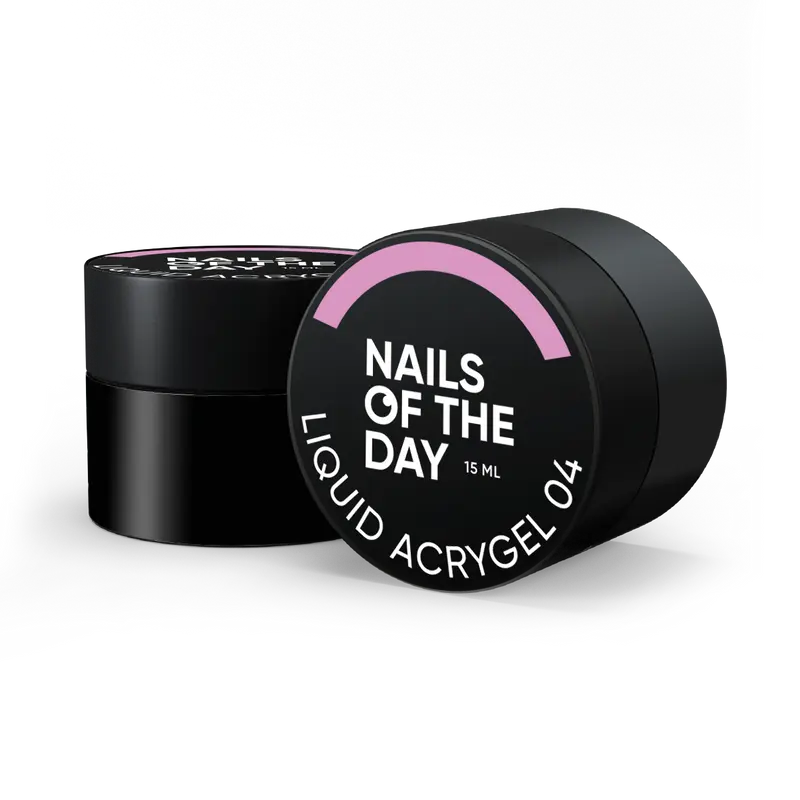 NAILSOFTHEDAY Liquid Acrygel 04 — Acrygel líquido rosa de nueva fórmula para uñas, 15 ml