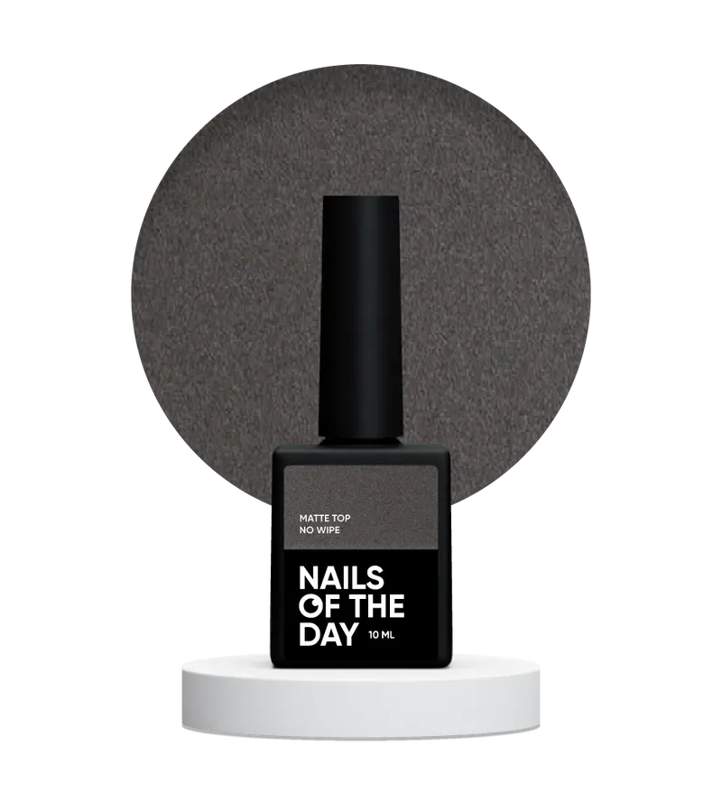 NAILSOFTHEDAY Matte top sin toallita – top mate sin capa pegajosa, con filtros UV, 10 ml