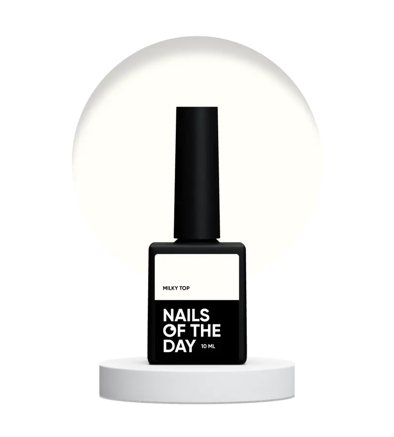 NAILSOFTHEDAY Milky top – top suave lechosa sin capa pegajosa para uñas, 10 ml