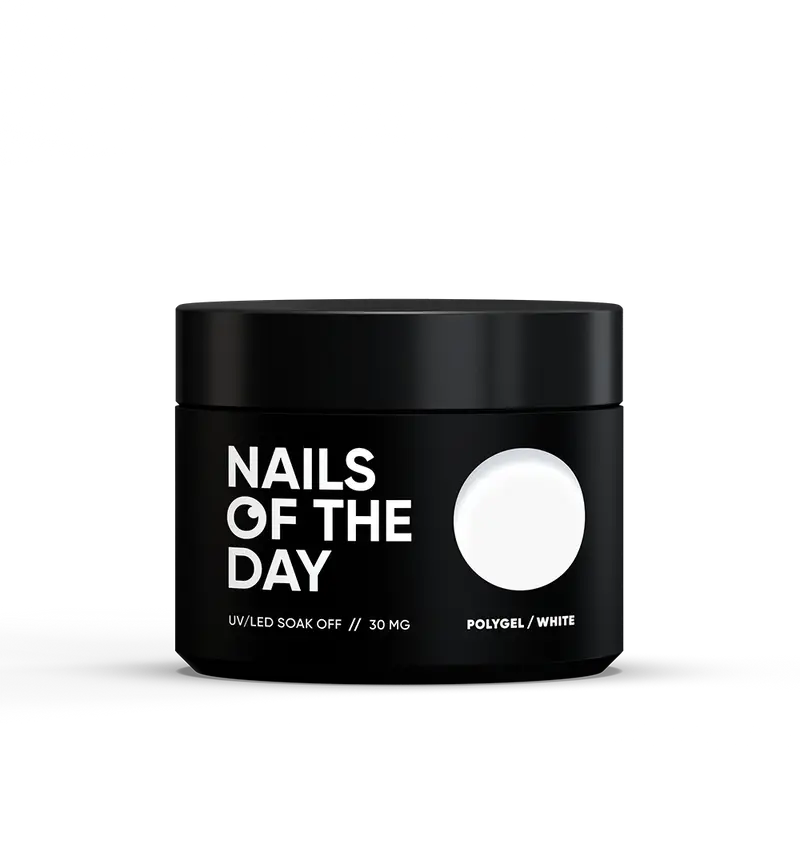 NAILSOFTHEDAY Polygel blanco — Polygel de grano fino color blanco, 30 g