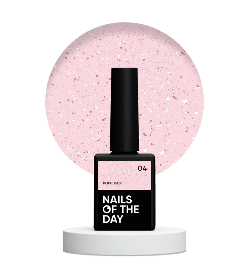 NAILSOFTHEDAY Potal base 04 - base rosa con decoracion (decoracion dorado-rosa), 10 ml