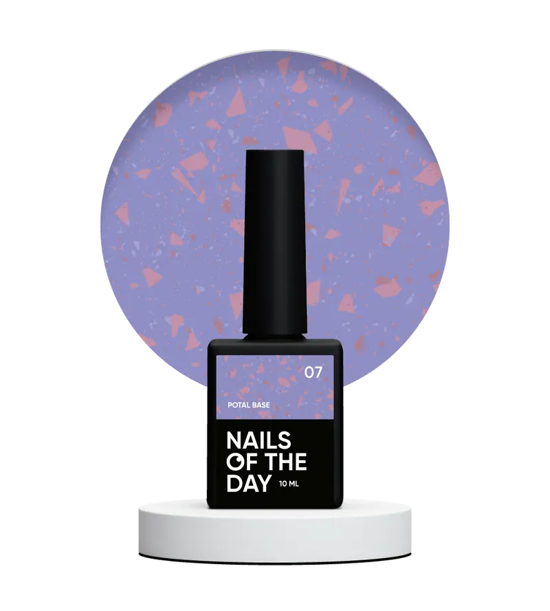 NAILSOFTHEDAY Potal base 07 - base violeta con decoracion de cobre, 10 ml