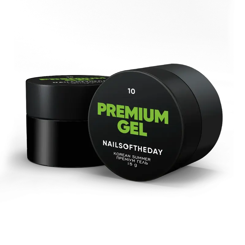 NAILSOFTHEDAY Premium gel 10 - gel de construcción de color verde lima intenso, 15 ml