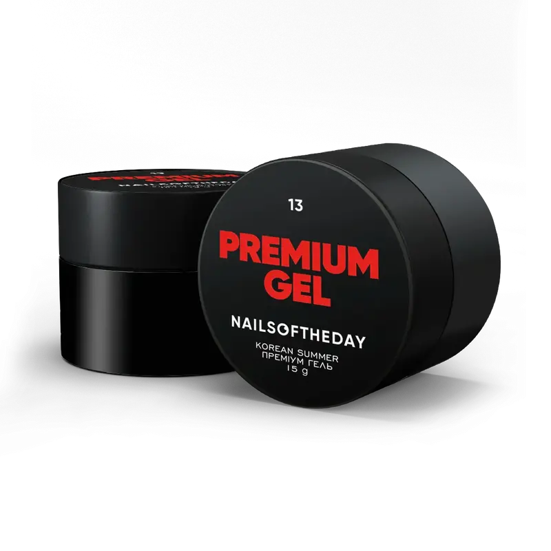 NAILSOFTHEDAY Premium gel 13 - gel de construcción de color rojo, 15 ml