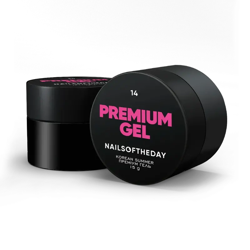NAILSOFTHEDAY Premium gel 14 - gel de construcción de color rosa intenso, 15 ml