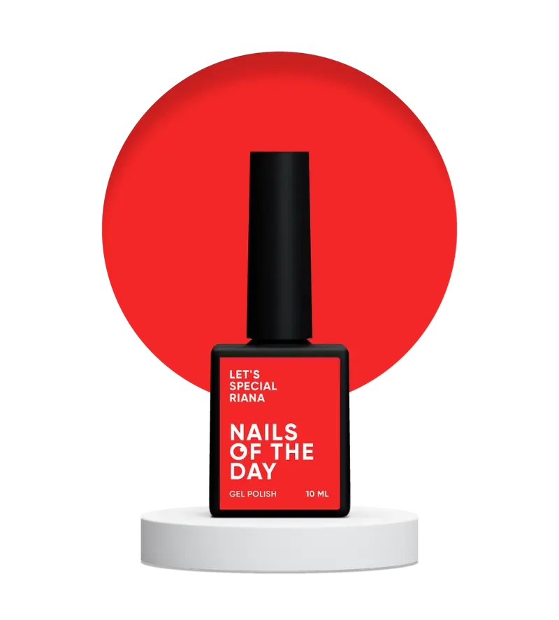 NAILSOFTHEDAY Riana 117 - esmalte semipermanente de uñas en gel rojo brillante que cubre una capa, 10 ml