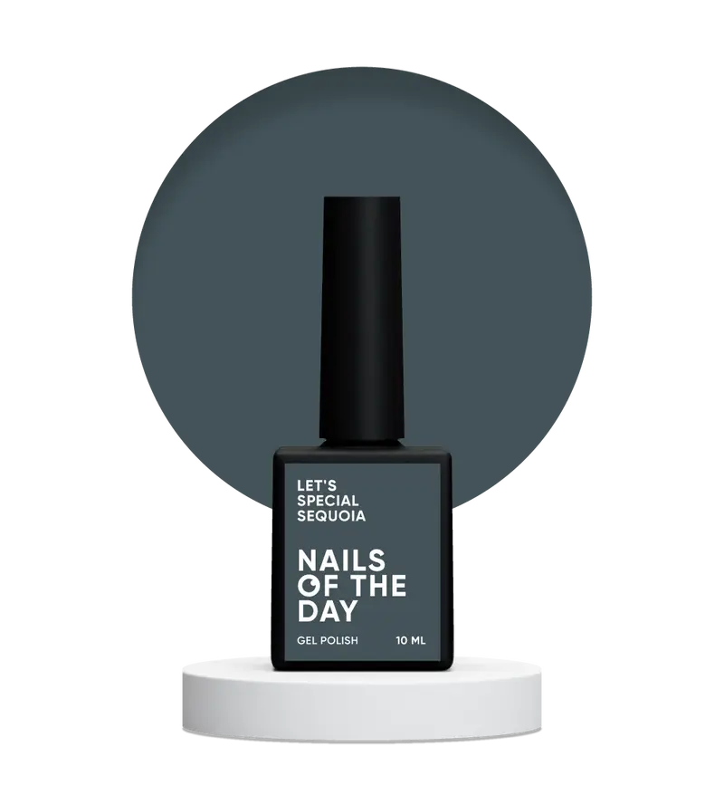 NAILSOFTHEDAY Sequoia 333— esmalte semipermanente de uñas color oliva oscuro que cubre una capa, 10 ml