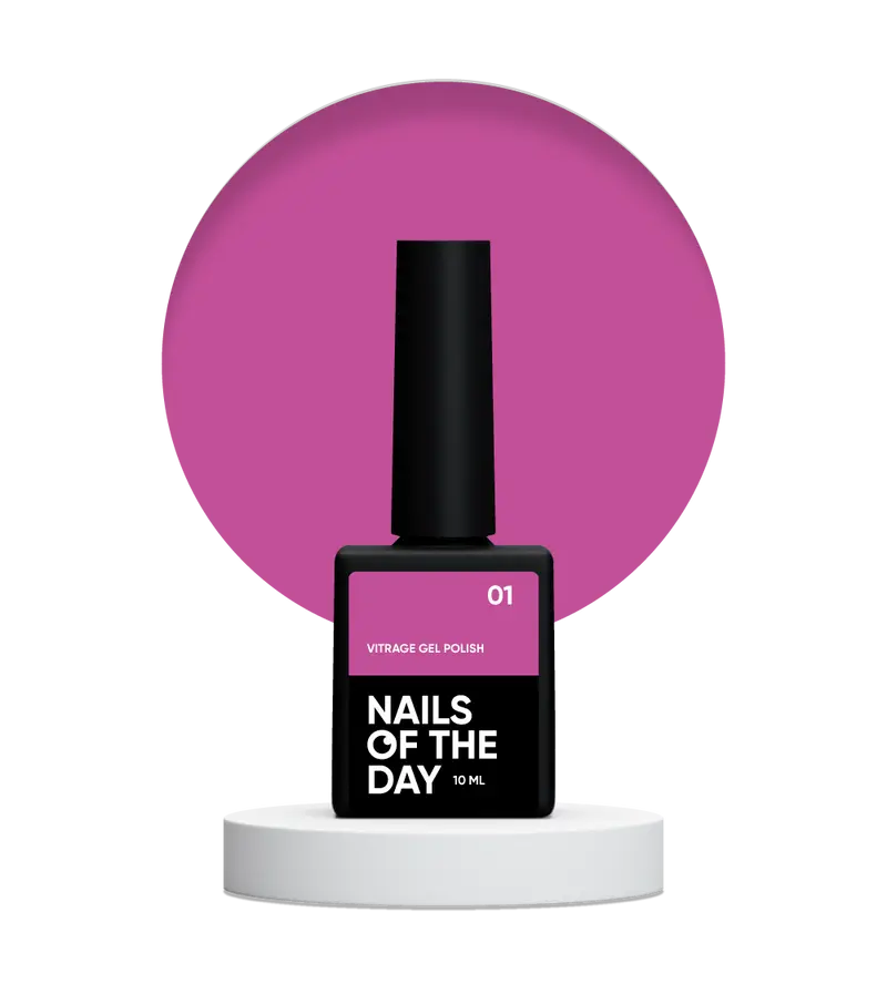 NAILSOFTHEDAY Vitrage gel polish 01 — esmalte de uñas en gel rosa teñido, 10 ml