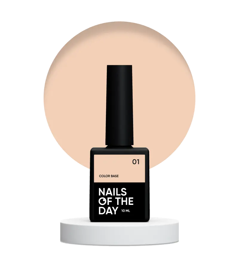 NAILSOFTHEDAY Сolor base 01 – base de color para uñas (beige arena), 10 ml