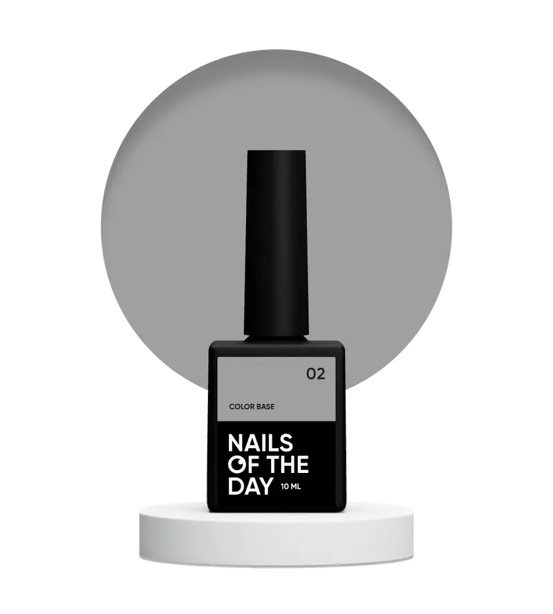 NAILSOFTHEDAY Сolor base 02 – base de color para uñas (gris claro), 10 ml