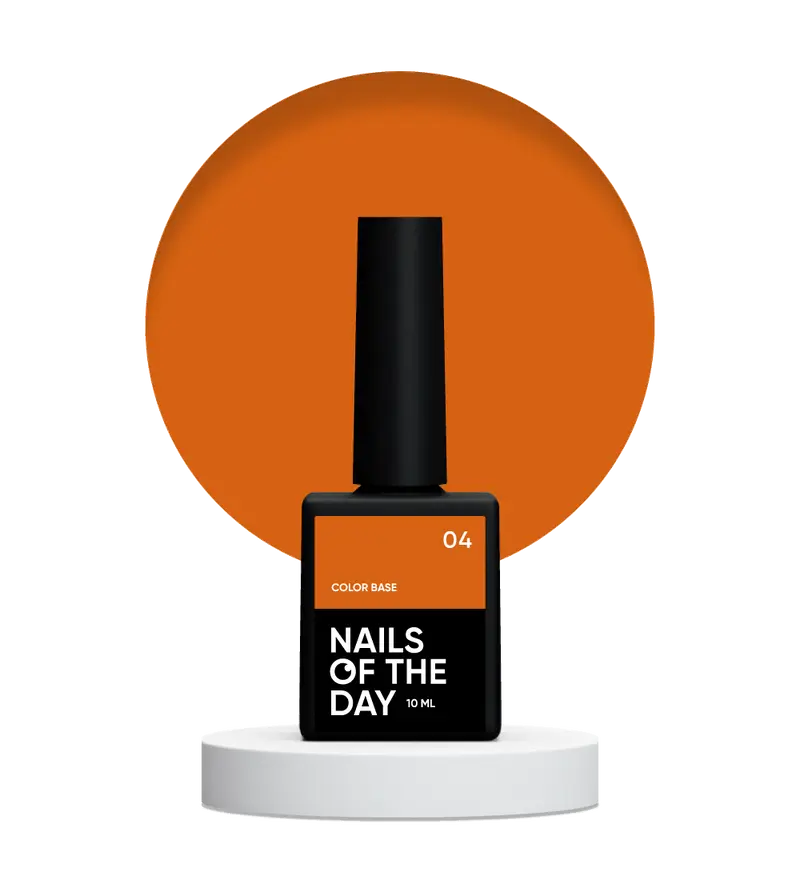 NAILSOFTHEDAY Сolor base 04 – base de color para uñas (naranja zanahoria), 10 ml