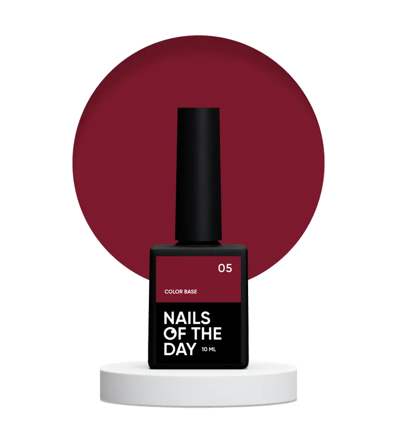 NAILSOFTHEDAY Сolor base 05 – base de color para uñas (rojo oscuro), 10 ml