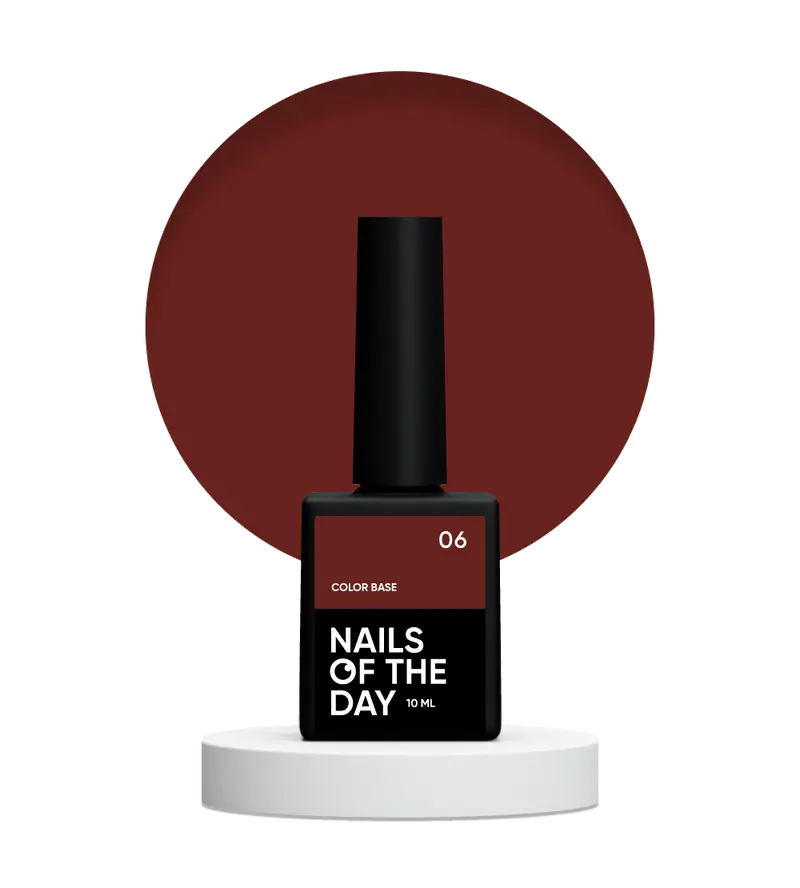 NAILSOFTHEDAY Сolor base 06 – base de color para uñas (marrón saturado), 10 ml