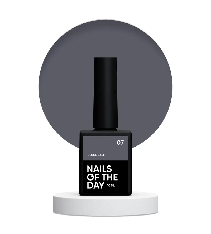 NAILSOFTHEDAY Сolor base 07 – base de color para uñas (gris grafito), 10 ml