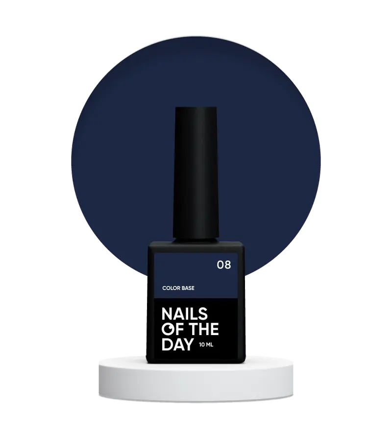 NAILSOFTHEDAY Сolor base 08 – base de color para uñas (azul intenso), 10 ml