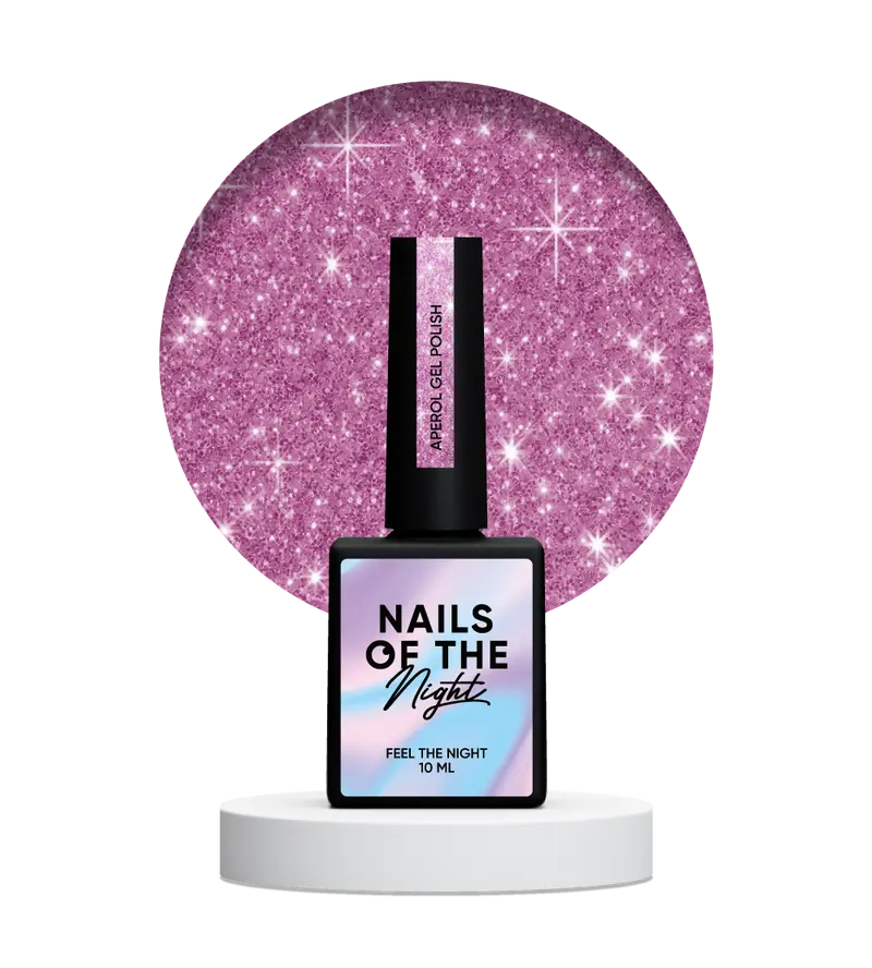 NAILSOFTHENIGHT Aperol gel polish - esmalte semipermanente reflectante rosa para uñas, 10 ml