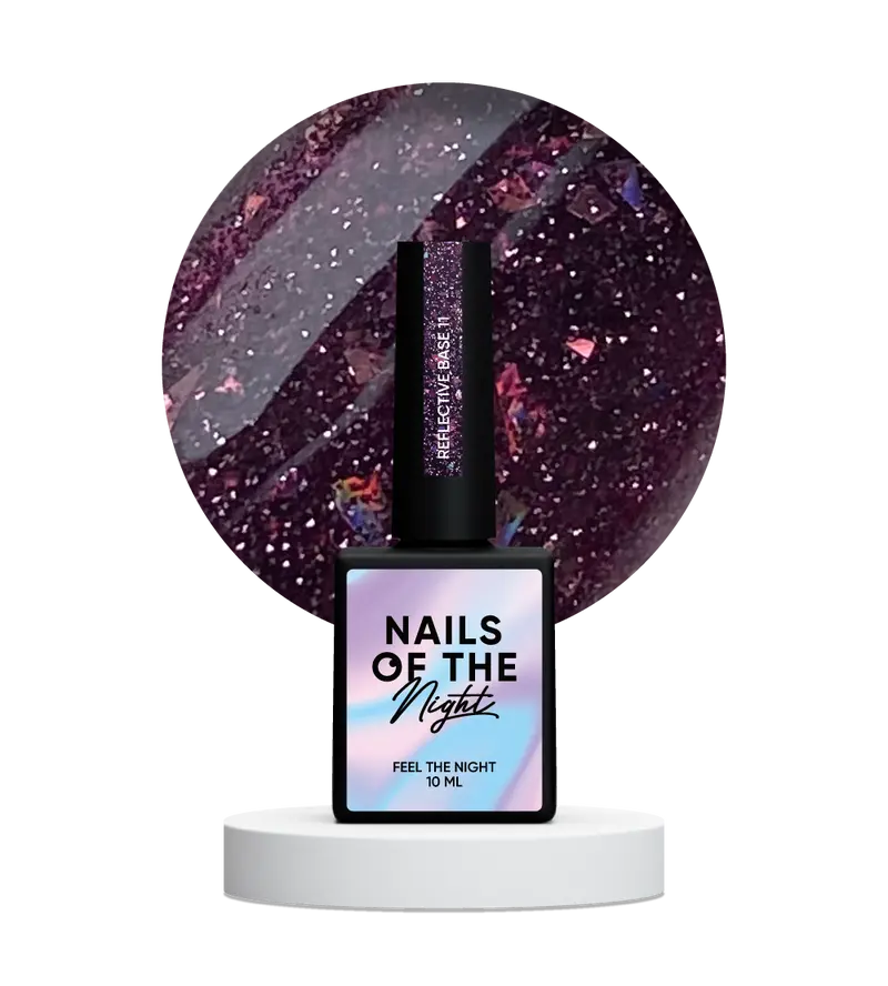 NAILSOFTHENIGHT Base reflectante 11 — base reflectante de camuflaje con brillo, 10 ml