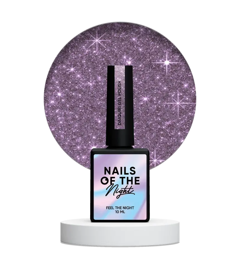 NAILSOFTHENIGHT Daiquiri gel polish — esmalte semipermanente lila reflectante para uñas, 10 ml