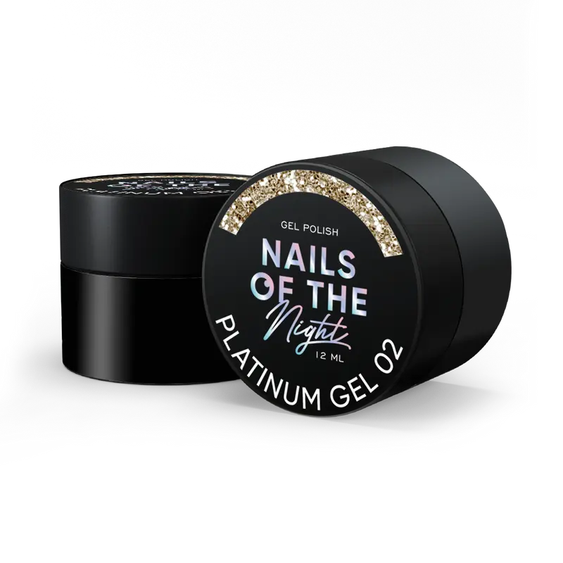NAILSOFTHENIGHT Platinum gel - esmalte en gel 02 — esmalte en gel dorado con una densa capa metálica para uñas, , 12 ml