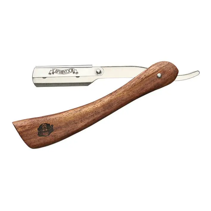 Navaja de Rasurar Captain Cook mango madera