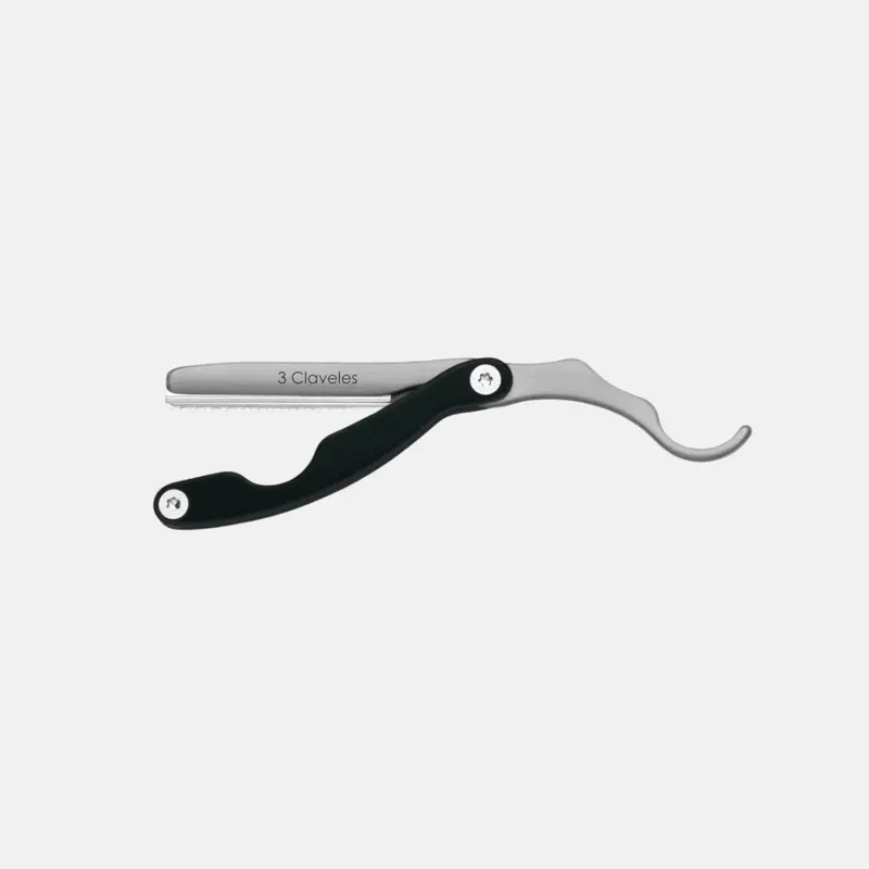 Navaja Hoja Intercambiable Ergonómica Negra - 3 Claveles