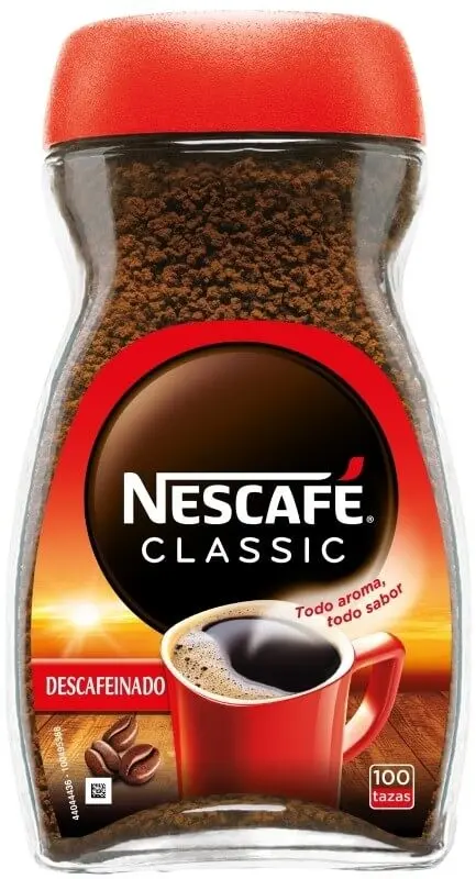 Nescafé Classic Descafeinado Café Soluble 200 g – Todo el Sabor del Café, Sin la Cafeína