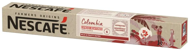 Nescafé Farmers Origins Colombia Espresso Decaffeinato 10 Cápsulas